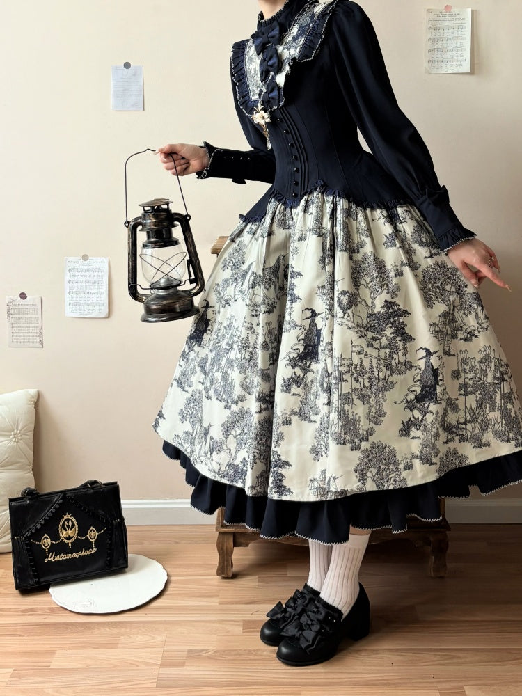 Castle Nocturne Satin Elegant Cla Lolita Heel Shoes【s0000014308】