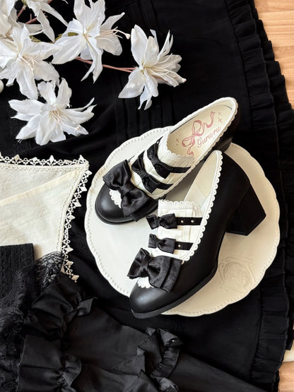 Castle Nocturne Satin Elegant Cla Lolita Heel Shoes【s0000014308】