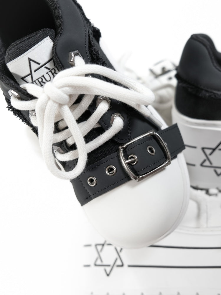 Satan's Contract Low-Top Version Subculture Girl's Platform Canvas Shoes【s0000014309】