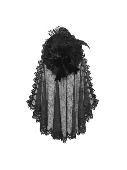 Day Of Mourning Widow Heavy Industry European Style Gothic Detachable Veil Top Hat Halloween【s0000014314】