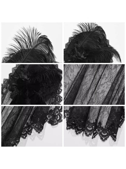 Day Of Mourning Widow Heavy Industry European Style Gothic Detachable Veil Top Hat Halloween【s0000014314】