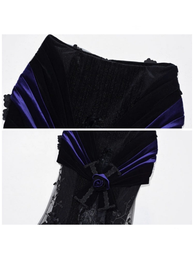 Day Of Mourning Gothic Gorgeous Embroidered Mermaid Skirt Dress Long Skirt Halloween【s0000014317】