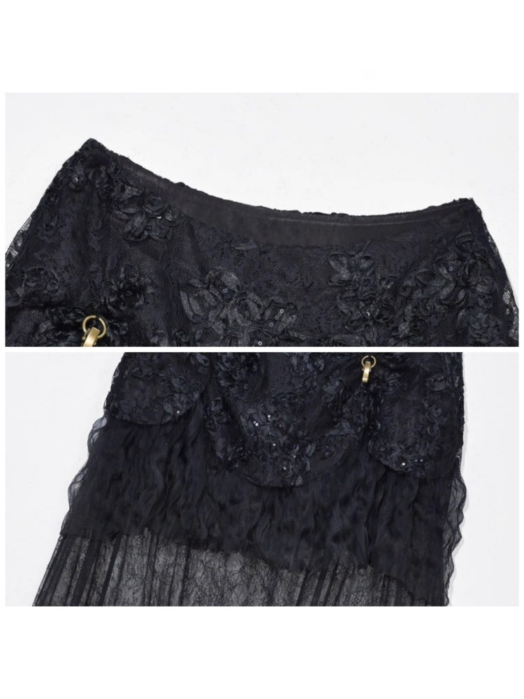 Eros Magic Box Bass French Gothic Long Trailing Skirt Halloween【s0000014321】