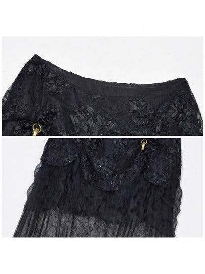 Eros Magic Box Bass French Gothic Long Trailing Skirt Halloween【s0000014321】