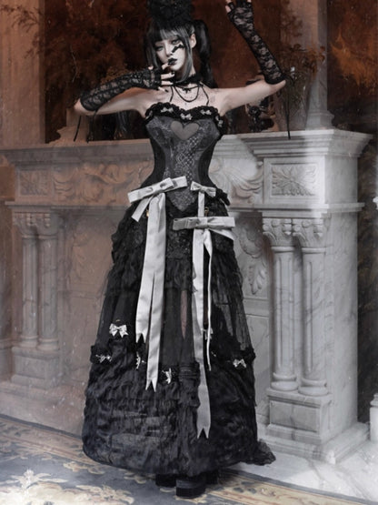 Eros Magic Box Bass French Gothic Long Trailing Skirt Halloween【s0000014321】