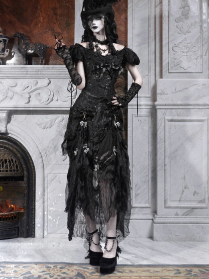 Eros Magic Box Bass French Gothic Long Trailing Skirt Halloween【s0000014321】