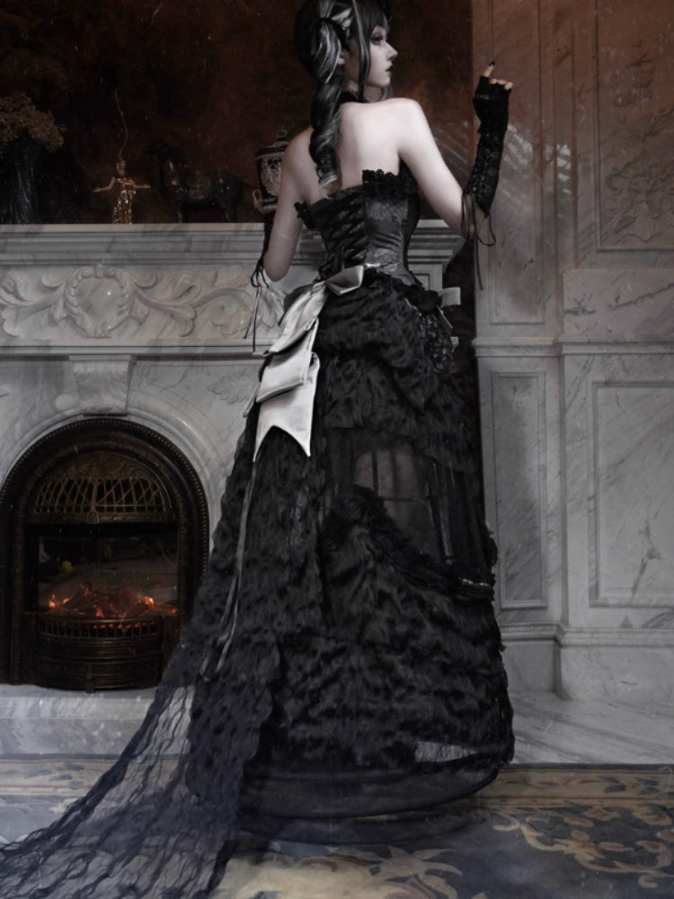 Eros Magic Box Bass French Gothic Long Trailing Skirt Halloween【s0000014321】