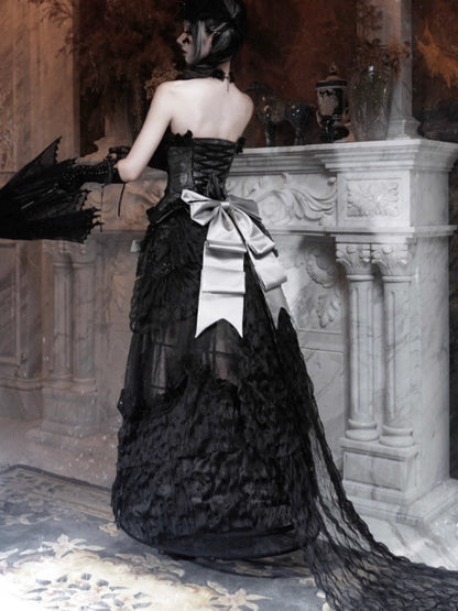 Eros Magic Box Bass French Gothic Long Trailing Skirt Halloween【s0000014321】