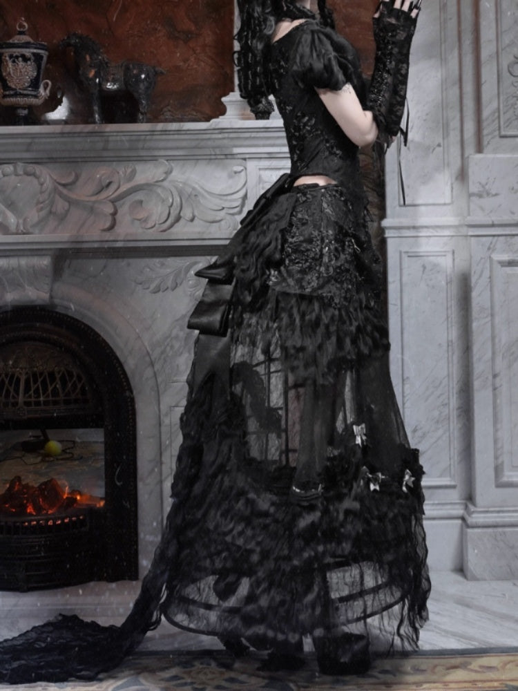 Eros Magic Box Bass French Gothic Long Trailing Skirt Halloween【s0000014321】
