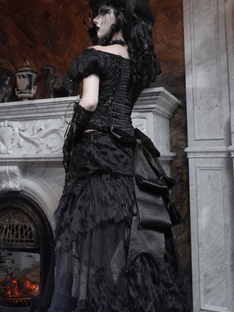 Eros Magic Box Bass French Gothic Long Trailing Skirt Halloween【s0000014321】