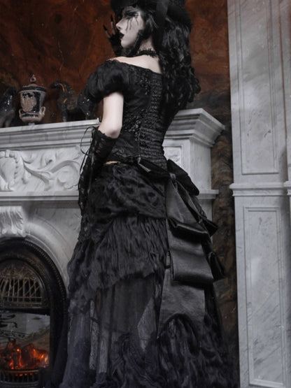 Eros Magic Box Bass French Gothic Long Trailing Skirt Halloween【s0000014321】