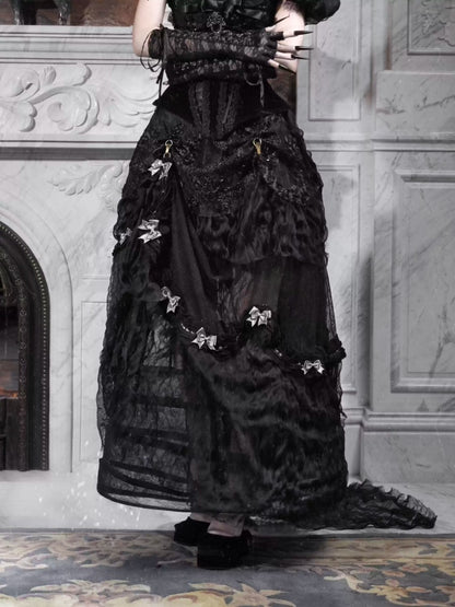 Eros Magic Box Bass French Gothic Long Trailing Skirt Halloween【s0000014321】