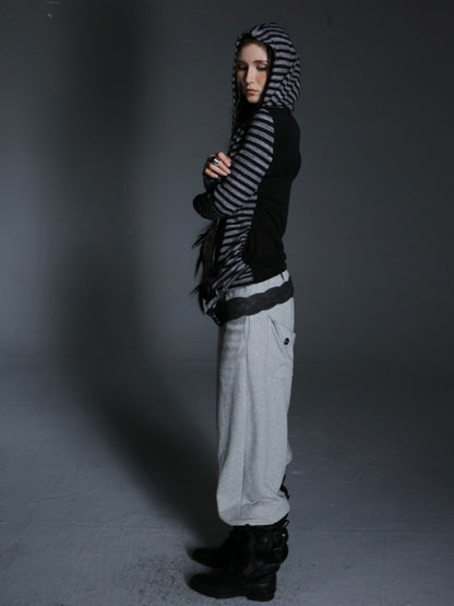 Leather Composite Rivet Drill Buckle Wide Waistband【s0000014539】