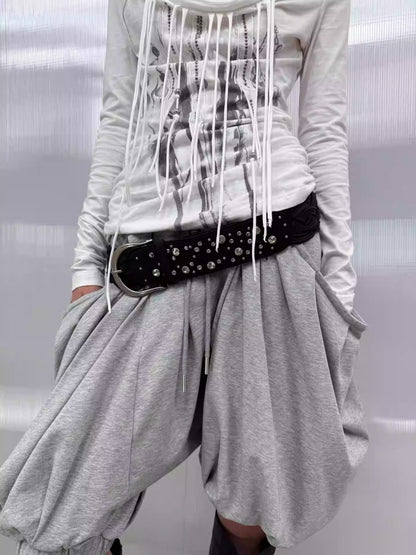 Leather Composite Rivet Drill Buckle Wide Waistband【s0000014539】