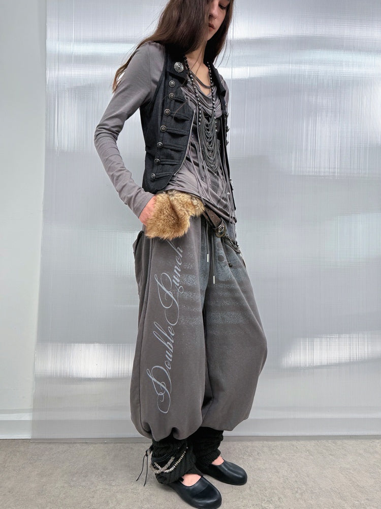 Sock Covers Layered Printed Casual Sports Loose Leggings Jogger Pants【s0000014541】