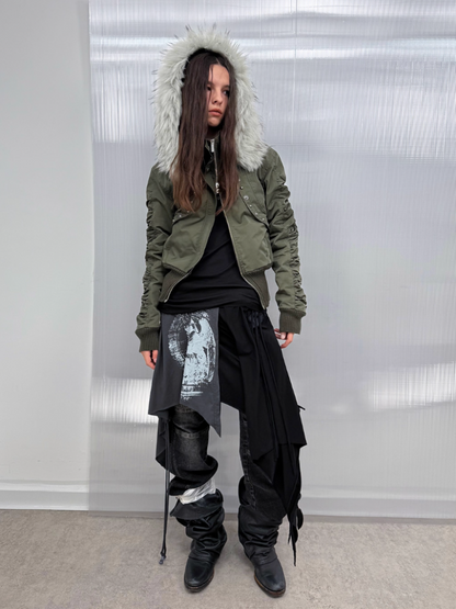 Short Waist Pie Overcomes Eco-Friendly Fur Lining Thickened Cold-Proof Fur Collar Jacket【s0000014544】