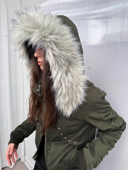Short Waist Pie Overcomes Eco-Friendly Fur Lining Thickened Cold-Proof Fur Collar Jacket【s0000014544】