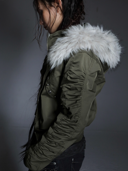 Short Waist Pie Overcomes Eco-Friendly Fur Lining Thickened Cold-Proof Fur Collar Jacket【s0000014544】