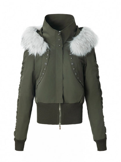 Short Waist Pie Overcomes Eco-Friendly Fur Lining Thickened Cold-Proof Fur Collar Jacket【s0000014544】