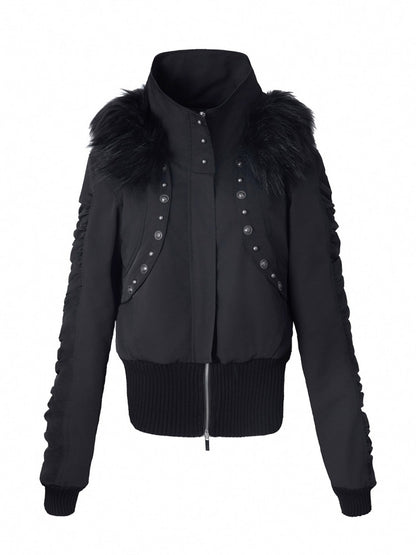 Short Waist Pie Overcomes Eco-Friendly Fur Lining Thickened Cold-Proof Fur Collar Jacket【s0000014544】