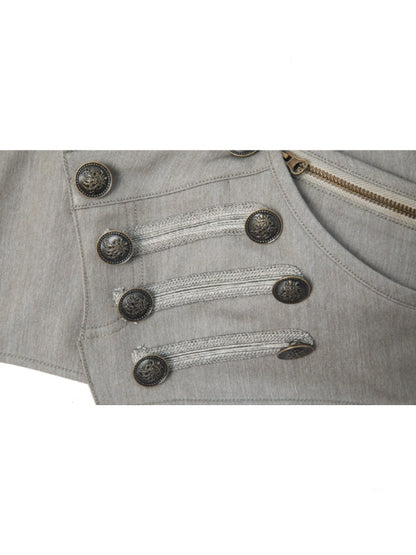 Pumpkin Puffy Three-Dimensional Cut Metal Buckle Cargo Style Asymmetrical Short Skirt【s0000014549】