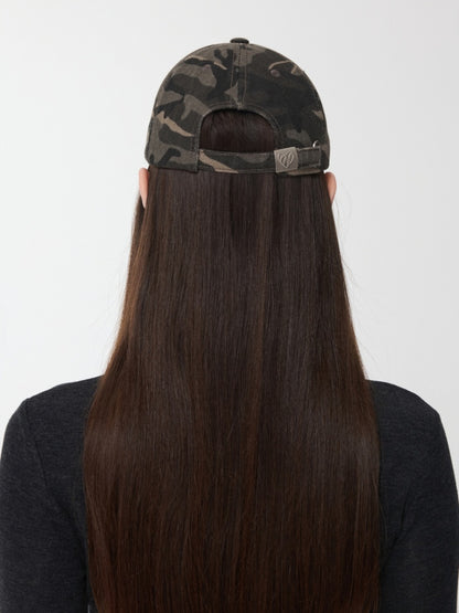 Vintage Washed Ripped Pentagram Rivet Camouflage Baseball Cap【s0000014552】