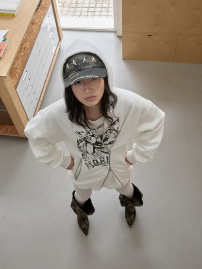 Vintage Washed Ripped Pentagram Rivet Camouflage Baseball Cap【s0000014552】