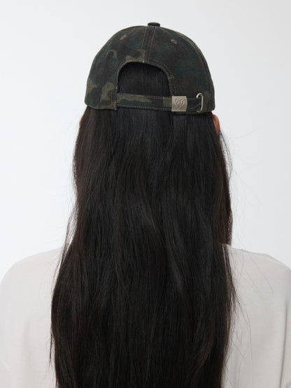 Vintage Washed Ripped Pentagram Rivet Camouflage Baseball Cap【s0000014552】