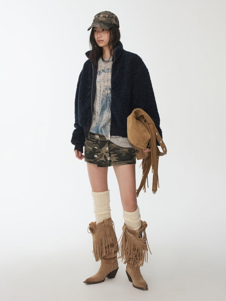 Wool Over the Knee Long Warm Knit Stacked Sock Cover【s0000014553】