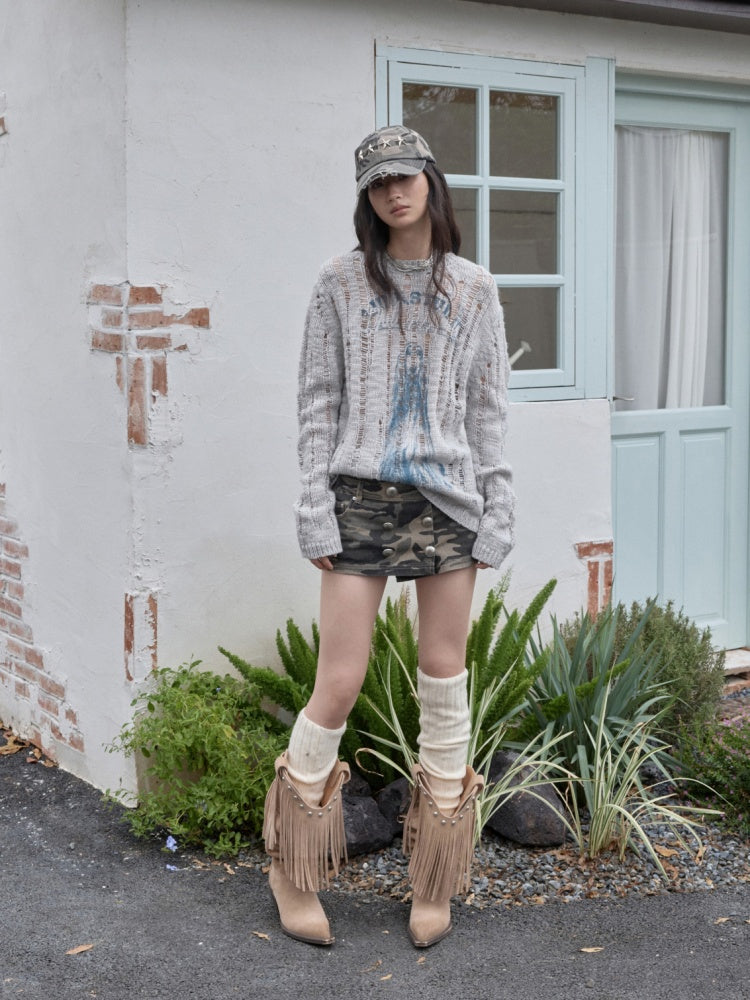 Wool Over the Knee Long Warm Knit Stacked Sock Cover【s0000014553】