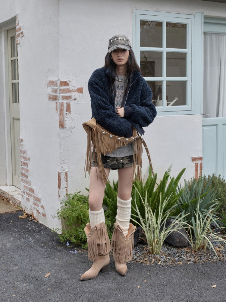 Wool Over the Knee Long Warm Knit Stacked Sock Cover【s0000014553】