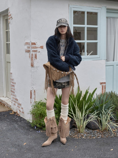 Wool Over the Knee Long Warm Knit Stacked Sock Cover【s0000014553】