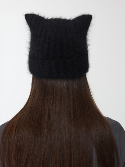 Cat Ears Long Rabbit Fur Solid Color Knitted【s0000014554】