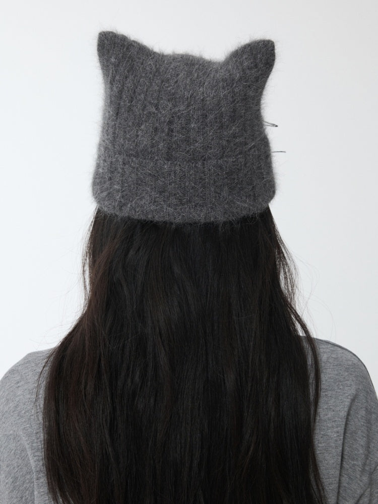 Cat Ears Long Rabbit Fur Solid Color Knitted【s0000014554】
