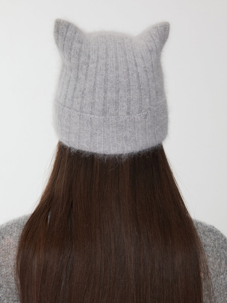 Cat Ears Long Rabbit Fur Solid Color Knitted【s0000014554】