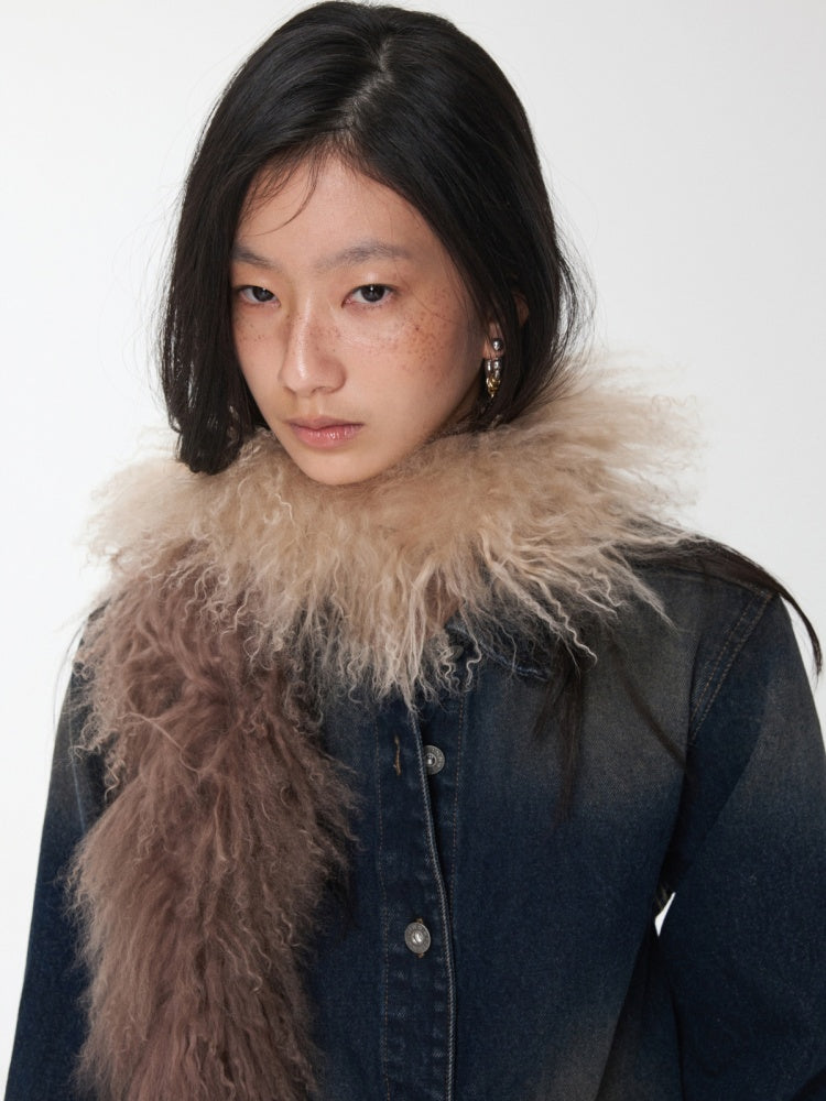 Vintage Washed Raw Edge Denim Fitted Irregular Ripped Casual Shirt Jacket【s0000014556】