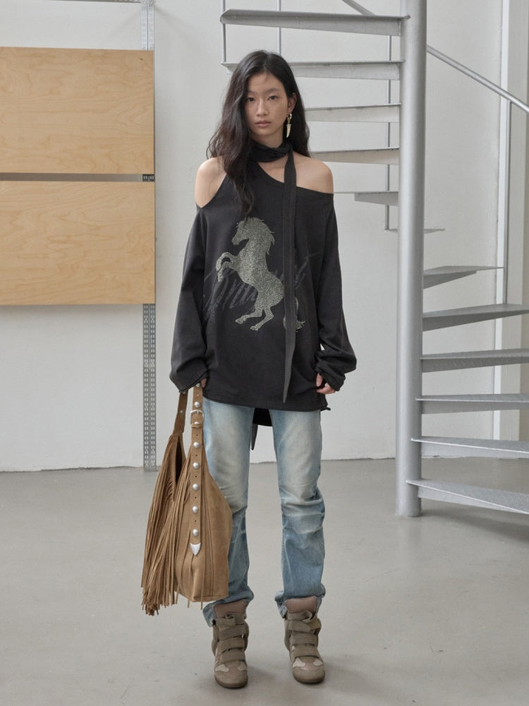 Retro Pleated Washed Three-Dimensional Cat Whisker Low-Waisted Slim Design Scimitar Jeans【s0000014560】