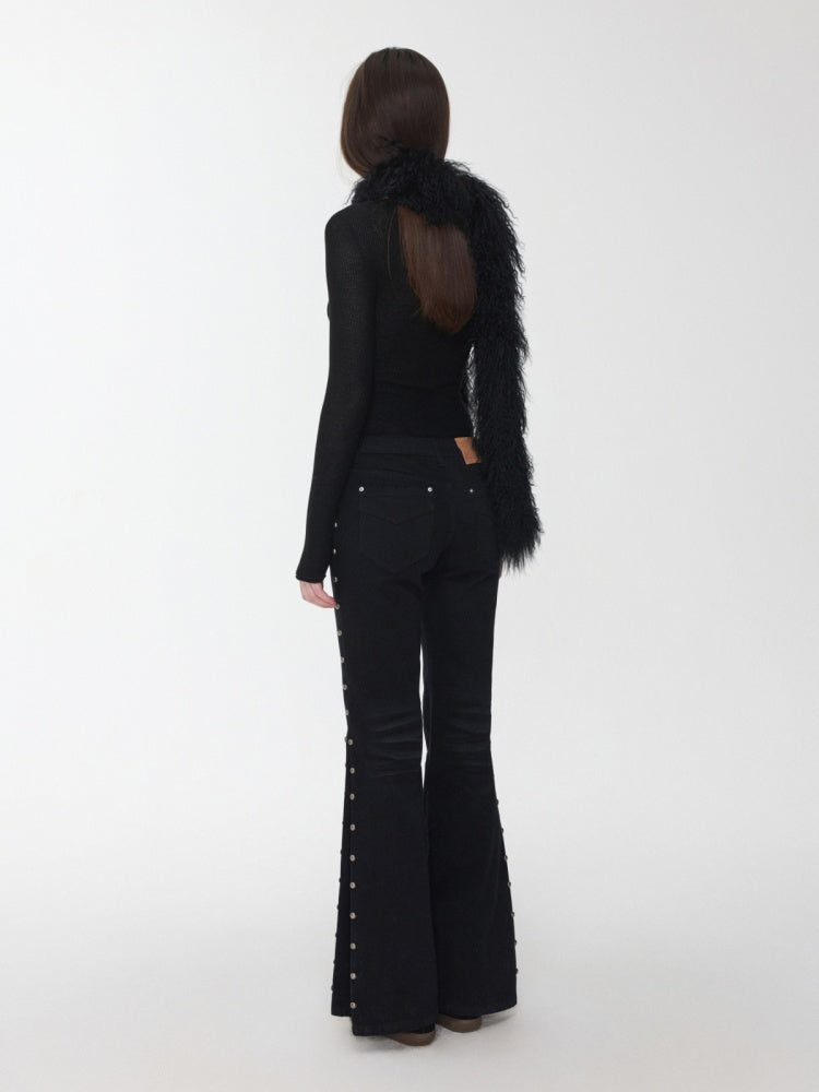 Knight Wool Jacquard Openwork Knit Base Bottoming Round Neck Slimming Top【s0000014565】