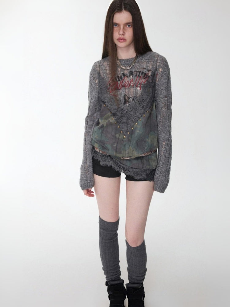 Camouflage Lace Patchwork Hot Diamond V-Neck Camisole【s0000014579】