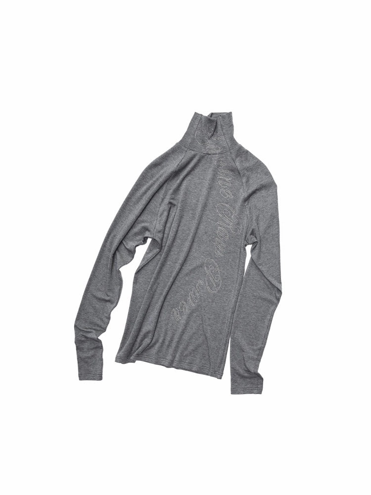 Basic Turtle Neck Hot Diamond Raglan Sleeve Base Shirt Inner & Outer Skinny Long-Sleeved Tops【s0000014582】