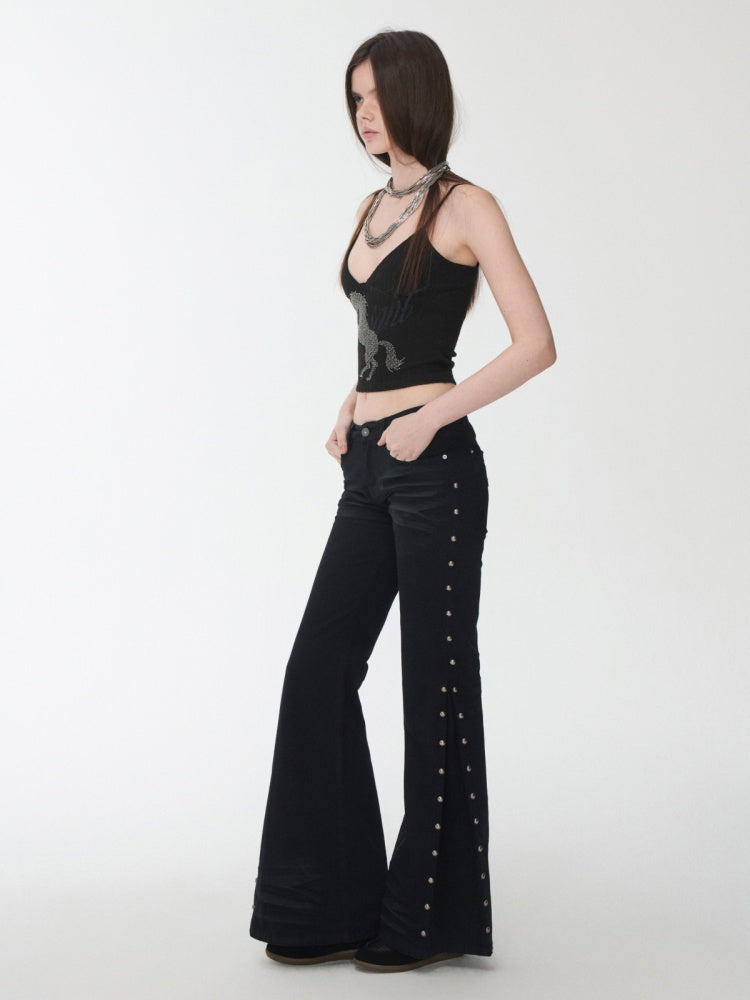 Knight Horse Hot Diamond Print Cable Knitted Suspender Female Hot Girl Sexy Short Slimming Top【s0000014585】