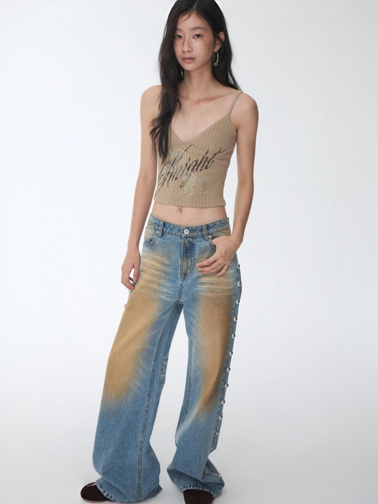 Knight Horse Hot Diamond Print Cable Knitted Suspender Female Hot Girl Sexy Short Slimming Top【s0000014585】