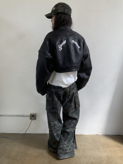 American Vintage Camouflage Washed Workwear Wide-Leg Pants Multi-Pocket Design Versatile Slacks【s0000014586】