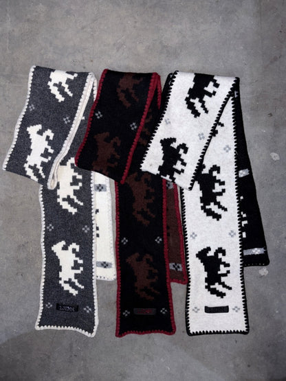 Fair Island Vintage Pony Jacquard Knitted Small Warm Versatile Scarf【s0000014594】