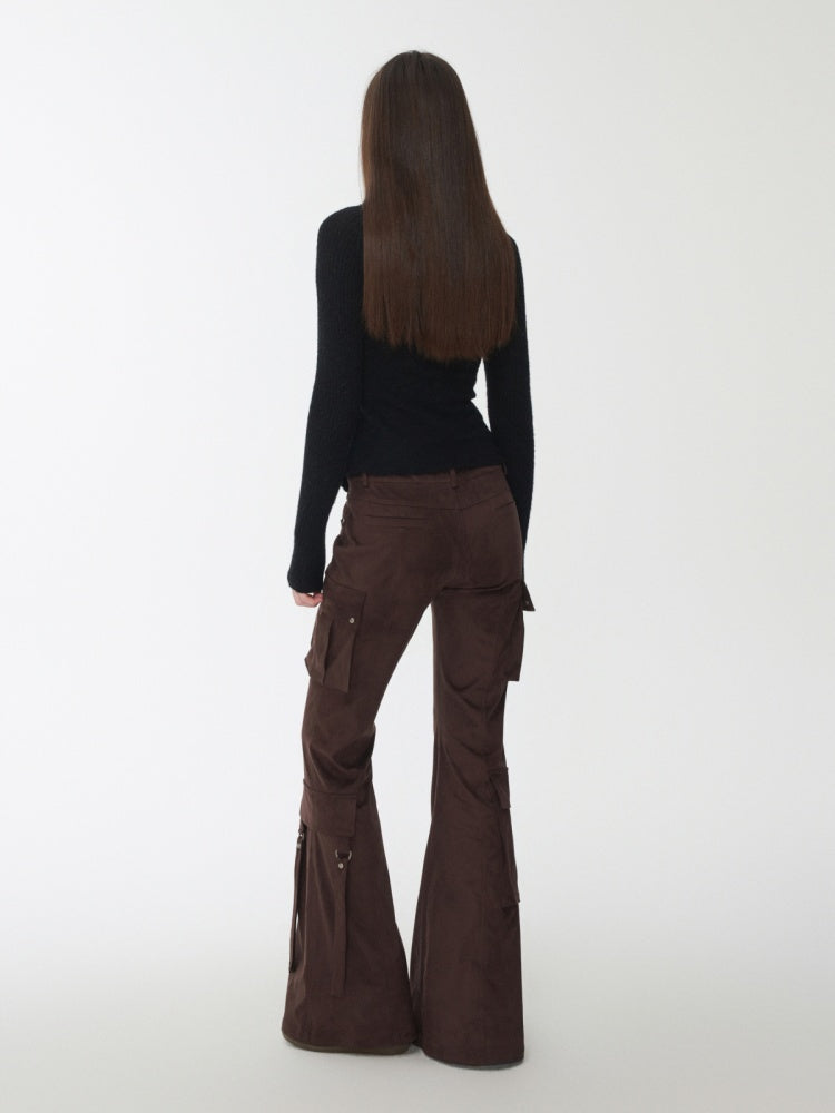 Fair Island Basic High Neck Contrast Panel Knit Slim Base Top【s0000014602】