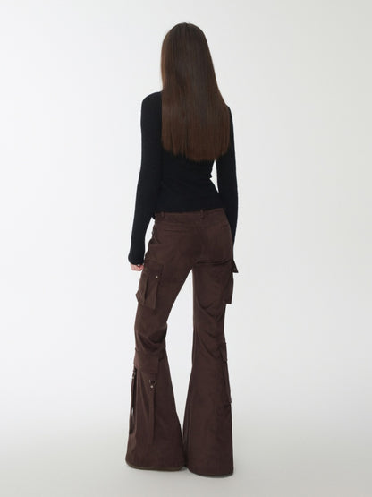 Fair Island Basic High Neck Contrast Panel Knit Slim Base Top【s0000014602】