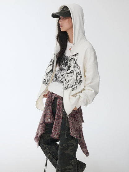 American Vintage Distressed Check Raw Edge Slim Versatile Lapel Shirt Jacket【s0000014604】