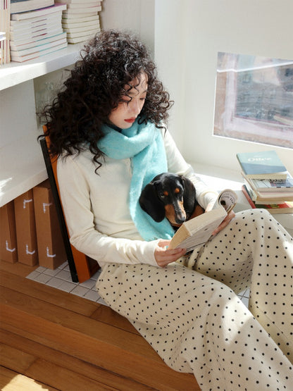 "Misty Velvet" Casual Versatile Solid Color Skin-Friendly Plush Scarf【s0000014718】