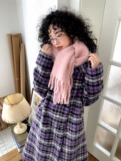 "Misty Velvet" Casual Versatile Solid Color Skin-Friendly Plush Scarf【s0000014718】