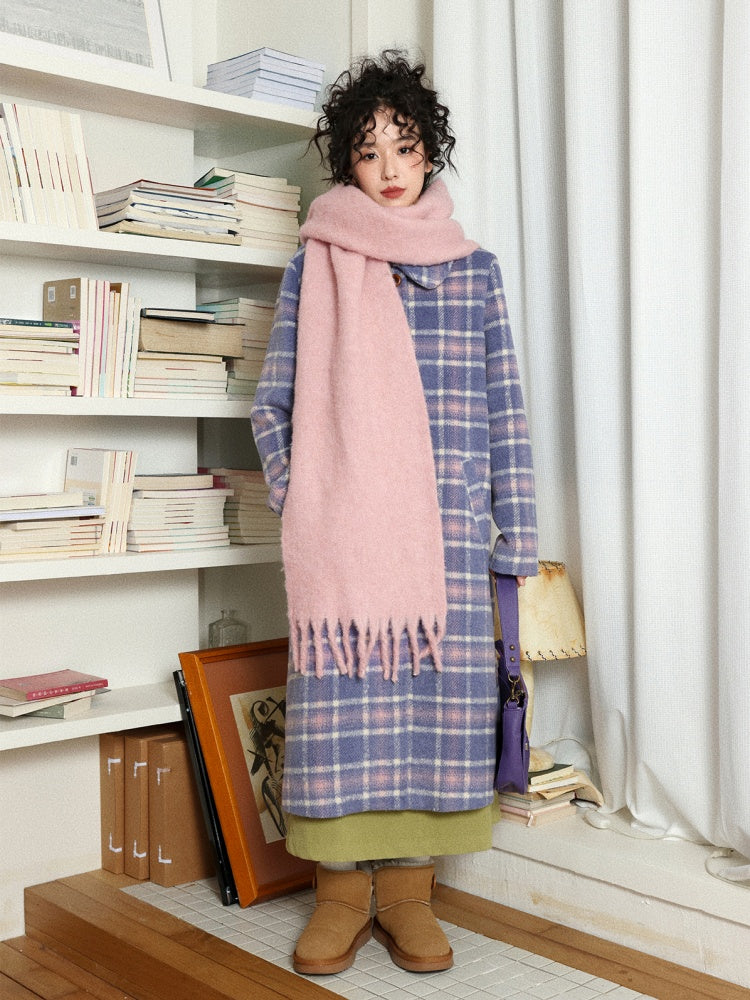 "Misty Velvet" Casual Versatile Solid Color Skin-Friendly Plush Scarf【s0000014718】
